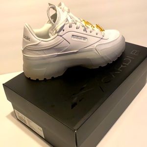 Cardi B white shoes will go accents still in box